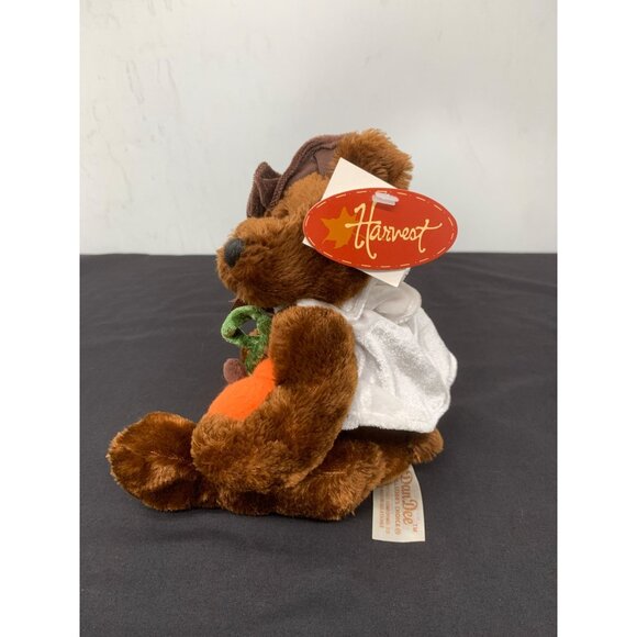 Dan Dee Collector's Choice Harvest Brown Bear Plush Pilgrim Thanksgiving Pumpkin - Picture 2 of 8